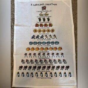 Maryland Christmas Holiday Tea Towel